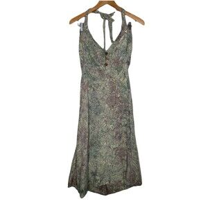 Hand Kreation Womens Size Large Halter Top Vacation Resort Tropical Sundress